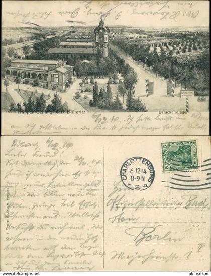 Ansichtskarte Dallgow-Döberitz Truppenübungsplatz - Baracken-Lager g1914