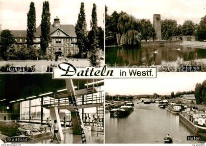 Datteln Rathaus Ehrenmal Stadtbad Hallenbad Hafen