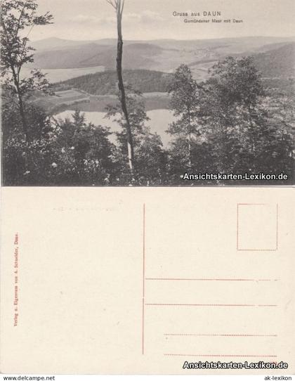 Ansichtskarte Daun Gemündener Maar mit Daun 1918