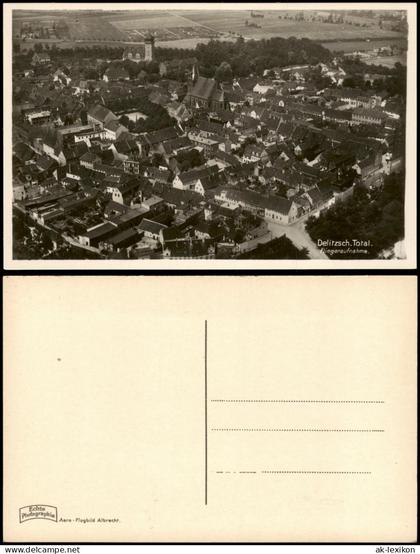 Ansichtskarte Delitzsch Luftbild Luftaufnahme Fliegeraufnahme 1930