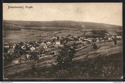 AK Deutschneudorf /Erzgeb., Gesamtansicht aus der Vogelschau