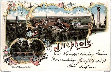Gruss aus Diepholz - Litho