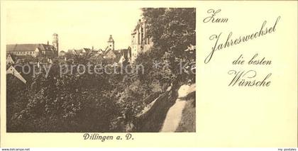 Dillingen Donau Neujahrskarte