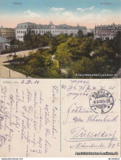 Ansichtskarte Döbeln Wettinplatz 1916