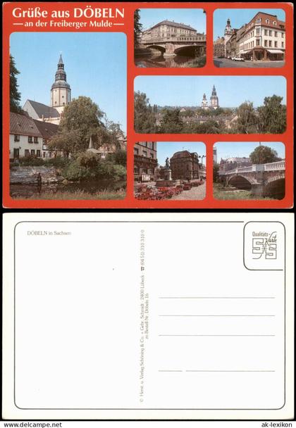 Döbeln Mehrbild-AK Grüße aus DÖBELN an der Freiberger Mulde 1990
