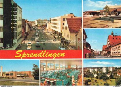Sprendlingen  Dreieich Hessen Strassenpartie Rathaus Hallenbad Siedlung