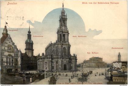 Dresden, Blick von der Brühlschen Terrassen