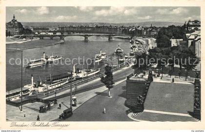 DRESDEN Elbe Bruehlsche Terrassen