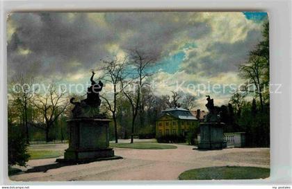 DRESDEN Elbe Grosser Garten mit Statuen