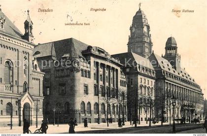 DRESDEN Elbe Ringstrasse Rathaus