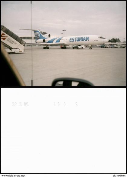 Klotzsche-Dresden  Avion Flugzeug Airplaine Estonian Airline 1999 Privatfoto