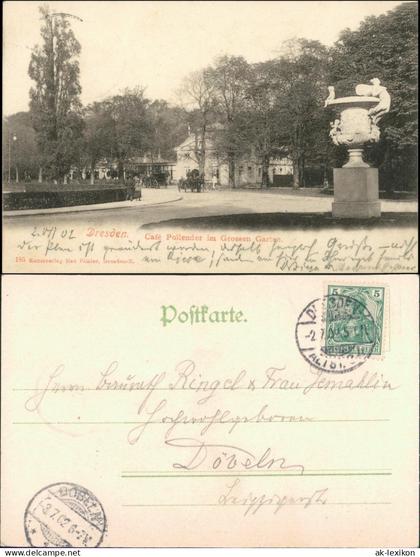 Seevorstadt-Ost/Großer Garten-Dresden Cafe Pollender im Großen Garten 1902