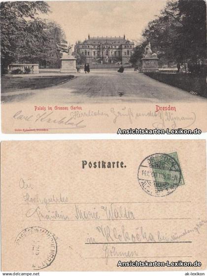 Seevorstadt-Ost/Großer Garten-Dresden Palais im Großen Garten 1900