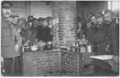 Dülmen.  Allemagne.  Camp de prisonniers    Carte photo.   La cuisine