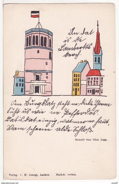 DÜSSELDORF-DUESSELDORF (Allemagne) Eglise-Kirche St. Lambertus Dessin-Dessinée-Illustrateur