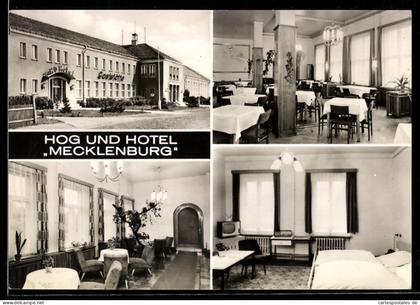 AK Eggesin /Ueckermünde, HOG u. Hotel Mecklenburg, Speisesaal, Gästezimmer, Aufenthaltsraum