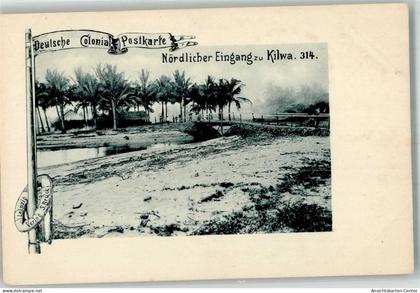 13540739 - Deutsche Colonial Postkarte Eingang zu Kilwa Kisiwani Tansania