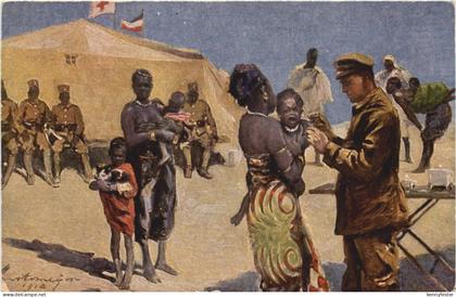 Kolonien - Krieger Spende - Jung-Afrika wird geimpft