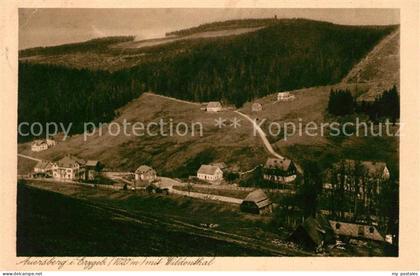 Auersberg Wildenthal Panorama Unterkunftshaus Auersberg Kupfertiefdruck
