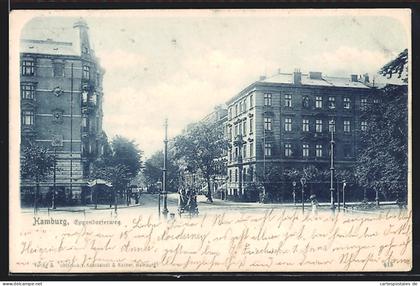 AK Hamburg-Eimsbüttel, Blick in den Eppendorferweg