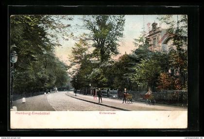 AK Hamburg-Eimsbüttel, Eichenstrasse mit Villa