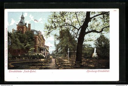 AK Hamburg-Eimsbüttel, Eimsbütteler Park-Hotel mit Garten