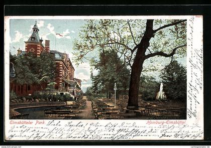 AK Hamburg-Eimsbüttel, Eimsbütteler Park im Frühling
