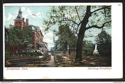 AK Hamburg-Eimsbüttel, Partie im Park