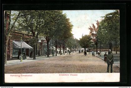 AK Hamburg-Eimsbüttel, Passanten in der Eimsbütteler Chaussee