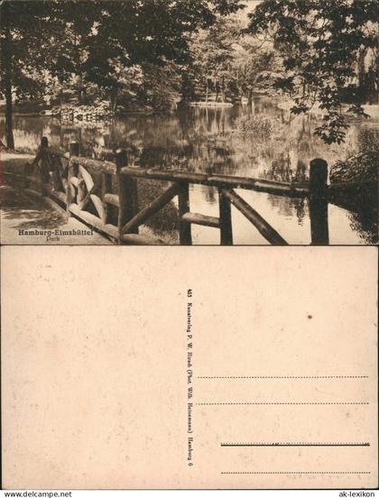 Ansichtskarte Eimsbüttel-Hamburg Park 1913