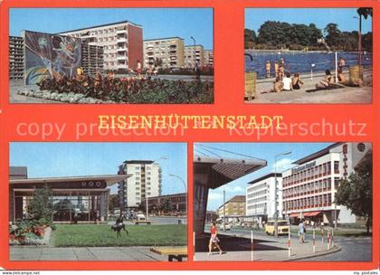 Eisenhuettenstadt Wohnkomplex am Froebelring Schwimmbad Leninallee Strasse der R