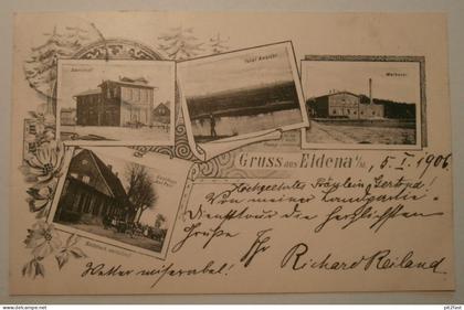 Eldena i. Meckl. , 1906 , Molkerei , Bahnhof , Mecklenburg AK , Ansichtskarte !!