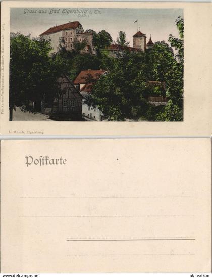 Ansichtskarte Elgersburg Schloss Elgersburg - Stadtpartie 1909