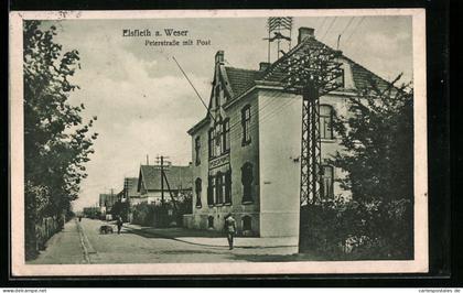 AK Elsfleth /Weser, Peterstrasse mit Post