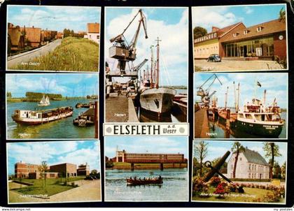 Elsfleth Wesermarsch Niedersachsen Deich Hafen Bahnhof Seefahrtschule Alter Anke