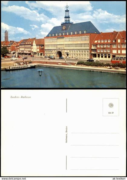 Ansichtskarte Emden Partie am Rathaus 1970