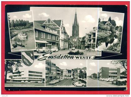 161565 / Emsdetten ( Westphalia ) - KIRCHSTRASSE , EMSPORTIE , GESCHWISTER SCHOLL , CAR SHIP - Germany Allemagne
