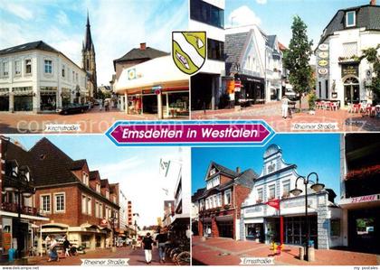 Emsdetten Kirchstrasse Rheiner Strasse Emsstrasse