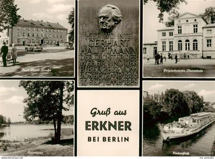 Erkner Karl Marx Strasse Gerhard Hauptmann Denkmal Polytechnische Oberschule Fla