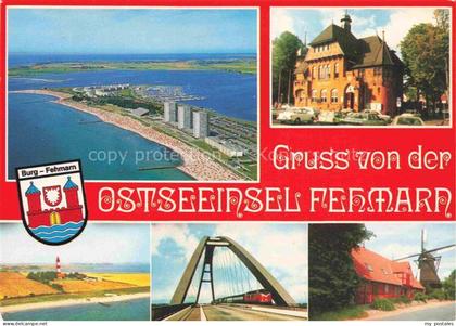 Fehmarn Ostsee Schleswig-Holstein Ostseeinsel Strand Fehmarn-Bruecke Leuchtturm