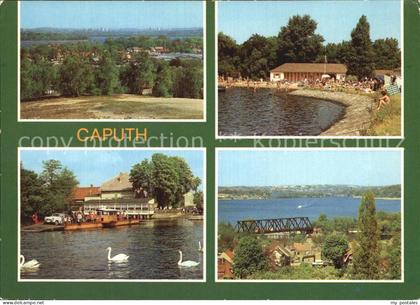 Caputh Blick vom Kraehenberg Strandbad Gaststaette Faehrhaus Schwielowsee