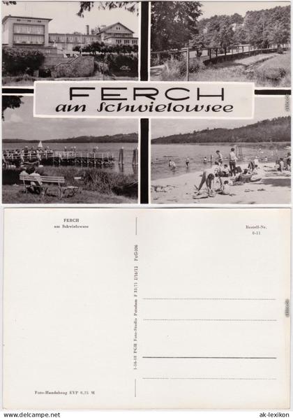 Foto Ansichtskarte  Ferch Schwielowsee Strand und Umland 1971