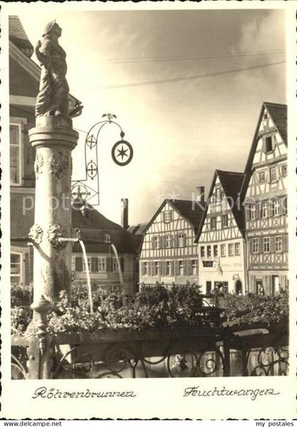 Feuchtwangen Roehrenbrunnen Fachwerkhaeuser