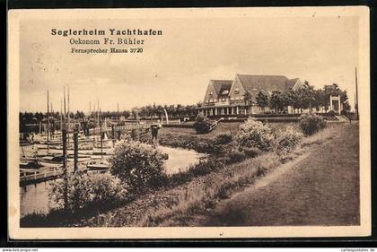 AK Hamburg-Finkenwerder, Seglerheim am Yachthafen