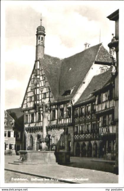 Forchheim Oberfranken Forchheim Rathaus Denkmal Brunnen ungelaufen ca. 1955
