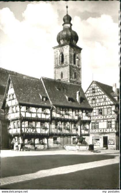 Forchheim Oberfranken Forchheim Rathausplatz ungelaufen ca. 1955