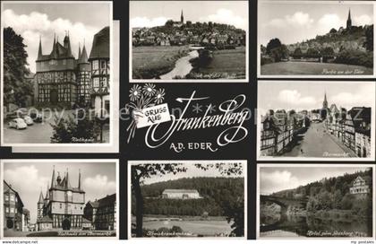 Frankenberg Eder Rathaus am Obermarkt Partie an der Eder