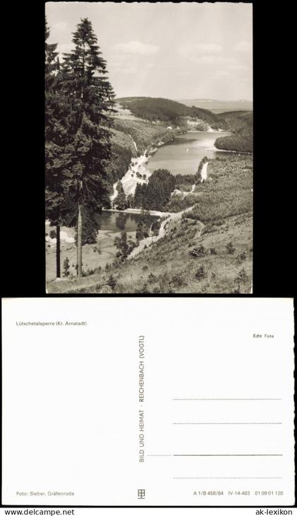 Ansichtskarte Frankenhain Lütschetalsperre Kr. Arnstadt zur DDR-Zeit 1984