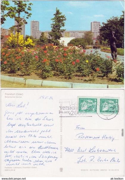 Ansichtskarte Frankfurt (Oder) Botanischer Garten 1983