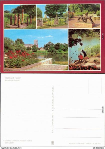 Frankfurt (Oder) Botanischer Garten -  mit Teich und Plastiken 1980